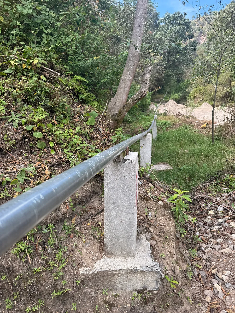 Thousands and thousands of feet of pipe to pump water from Lake Atitlan