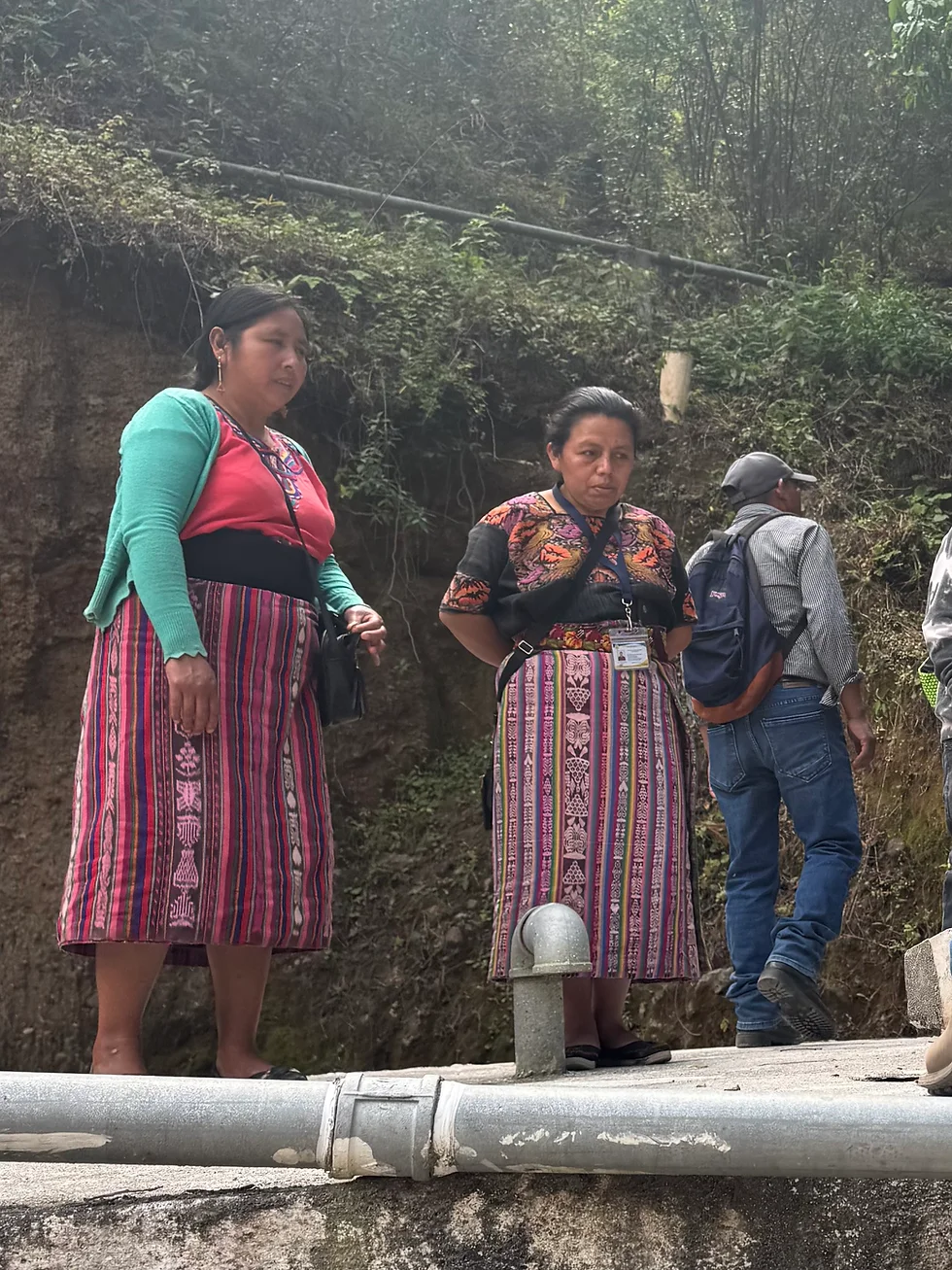 The local leaders took us to visit the site where the water is being pumped up to their village